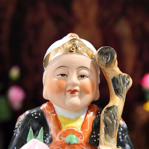 陶瓷老太太神像摆件妈妈保家护法仙道道教佛像摆件