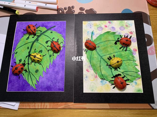 核桃壳创意手工画,亲子手工画!