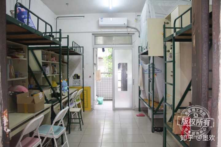 普通六人间宿舍(数量很少,普通四人间就是对称的)