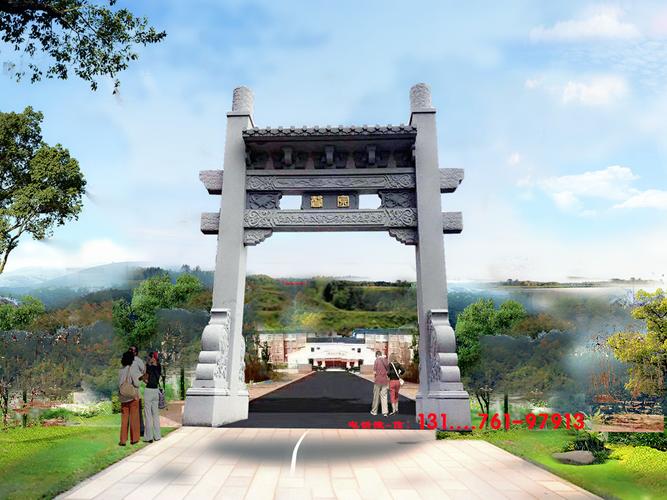 村口单门牌坊和村口石牌楼厂家那家好