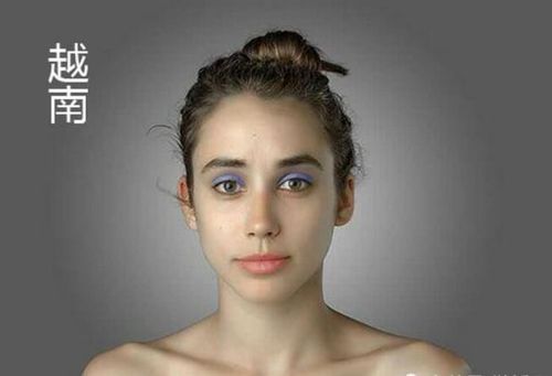 世界各国的审美标准来ps同一位女生照片,中国的亮了!