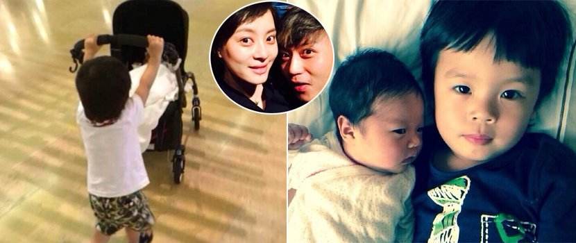 孙俪邓超, 儿女合照