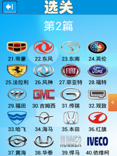 猜车标达人第四十关的车名