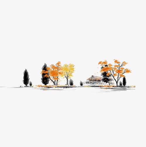 手绘乡村人家