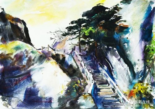 殷光华天柱山风景水彩作品赏析 - 书画图说 - 潜山新闻网|潜山广播