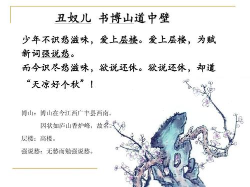 《丑奴儿·书博山道中壁》ppt
