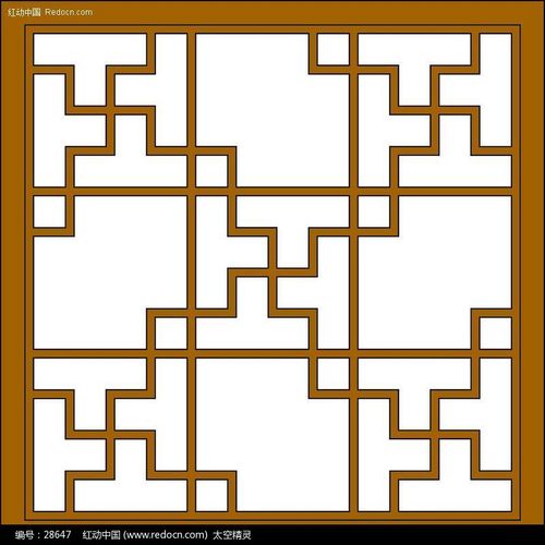 窗棂-中式窗格psd素材免费下载_红动中国