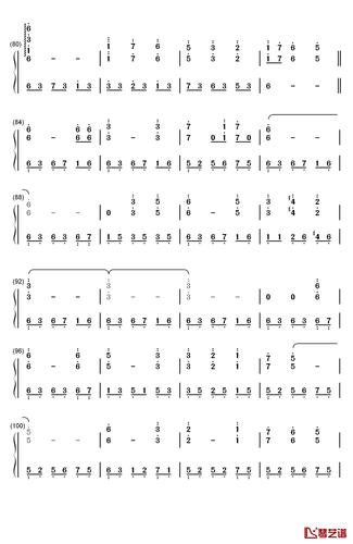 scarborough fair钢琴简谱-数字双手-莎拉·布莱曼 sarah brightman