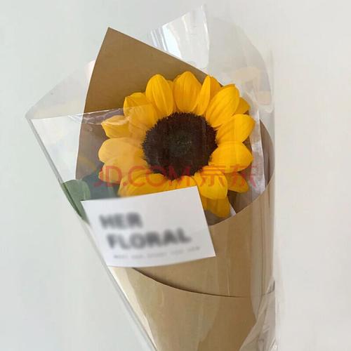 鲜花速递单支玫瑰单枝向日葵单只康乃馨花束包装礼物送员工老师企业