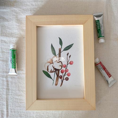 水彩简约画,小清新,把水彩画装进相框_相框_水彩_小清新_水彩画_绘画