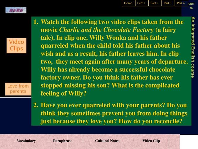 in clip one, willy wonka and his father quarreled when the