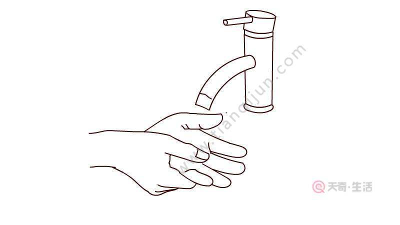 请洗手的简笔画