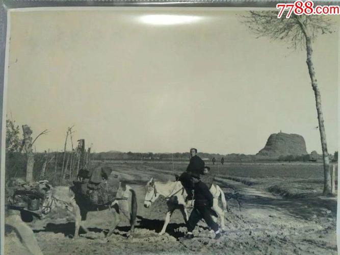 东北满洲时期日本人拍摄的营口熊岳城望儿山照片,带日文说明,有收藏