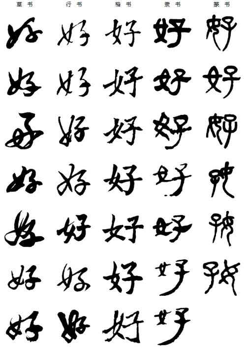 好字有几种写法