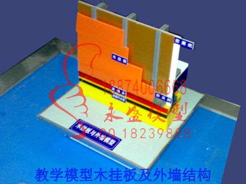 辽宁教学模型木挂板及外墙结构产品模型.石化展馆