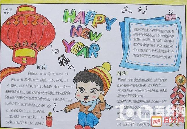小学生春节手抄报模板