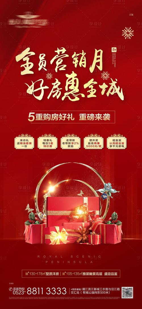 房地产五重礼礼物海报