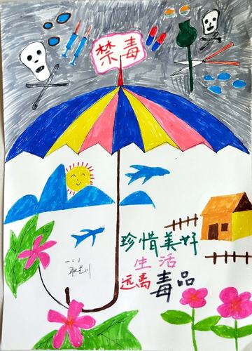 健康人生 绿色无毒——金湖学校一年级1班禁毒绘画作品集