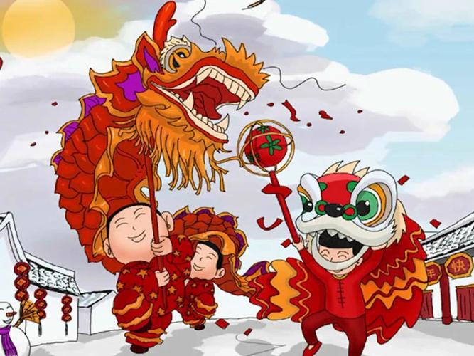 舞龙舞狮真热闹