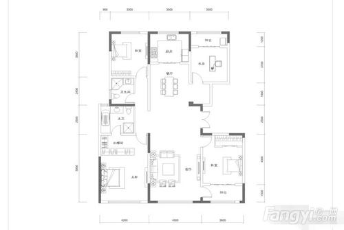 建业海马九如府 4室2厅2卫1厨180㎡
