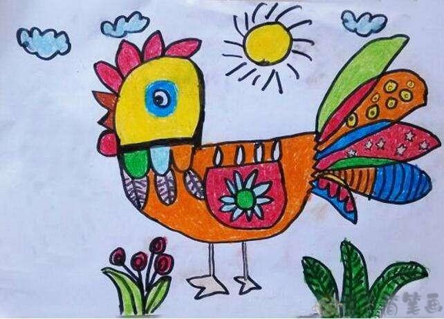 简单好看的动物儿童绘画图片