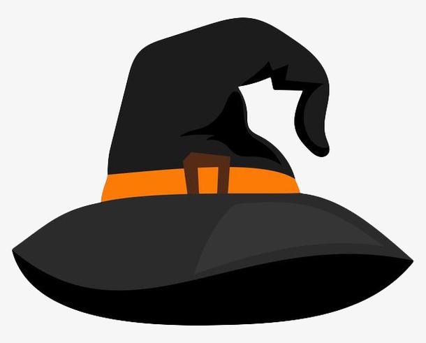 黑色手绘巫师帽