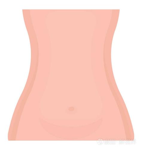 人体下体温特形腰女性腰部图标