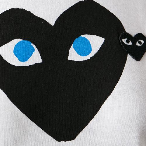 comme des garcons 黑色桃心女士t恤of m 白色