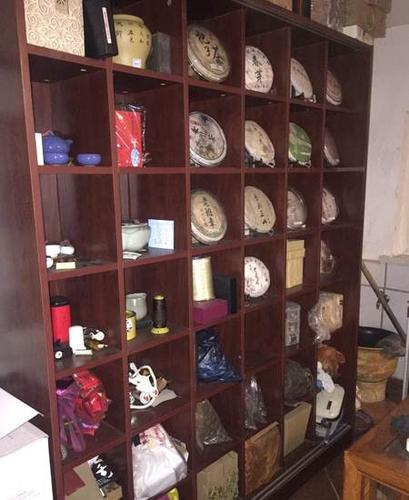 (茶饼柜)普洱茶饼茶饼柜子普洱茶柜架格子柜