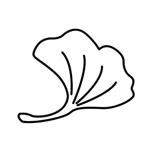 儿童简笔画 银杏叶简笔画图片 银杏叶植物简笔画步骤图片大全