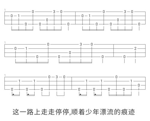 《起风了》尤克里里指弹谱_尤克里里_娱乐_音乐