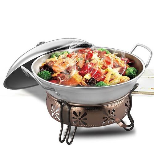 酒精锅干锅锅仔加厚酒精炉小火锅外卖小干锅饭店家用固体野炊套装