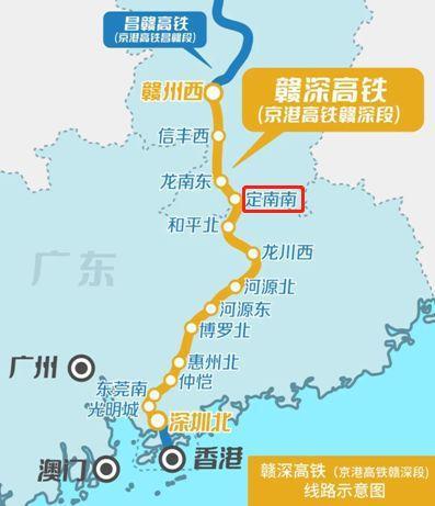 赣深高铁线路图2022昌赣 赣深沿线车站列车停靠数排名:参考:深圳北站