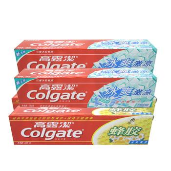 高露洁冰爽激凉牙膏180g 2支 高露洁蜂胶水晶牙膏200g 2支