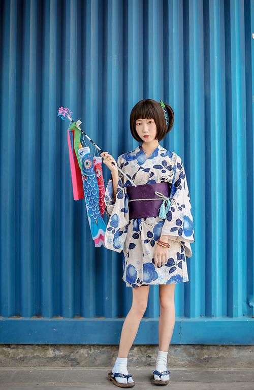 日本和服改良款短款和服连衣裙和服浴衣服