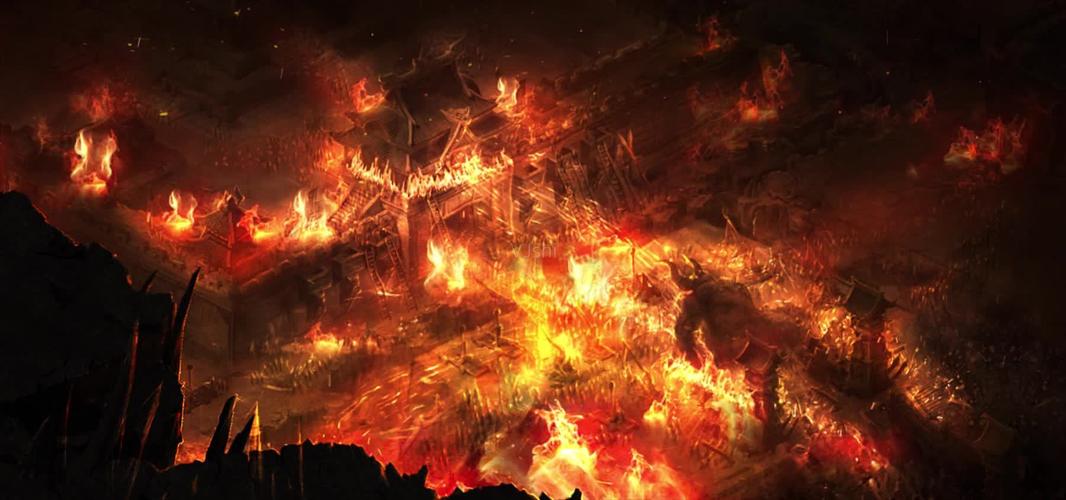 大气古战场攻城掠地战火燃烧_1800x844_高清视频素材