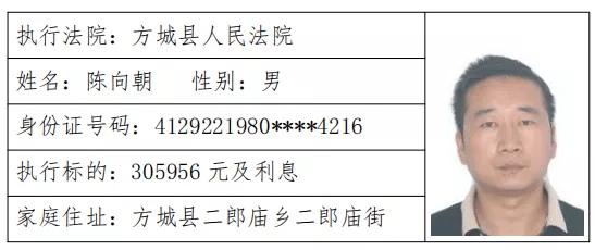 南阳最新一批失信被执行人被曝光!