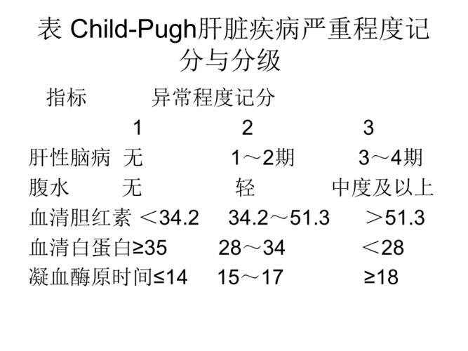 肝功能分级ppt
