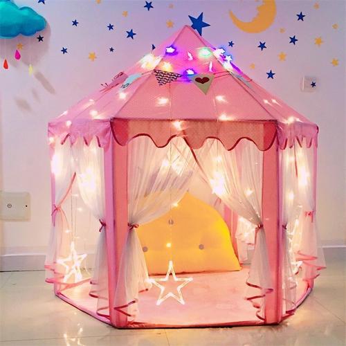 艾莎公主蚊帐儿童帐篷游戏宝宝公主城堡粉色女孩蚊帐