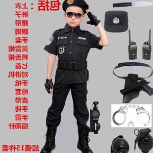 黑猫警长衣服警察服儿童警官服装警男童特种兵特警服中国公安服饰