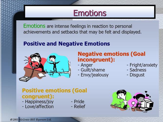positive and negative emotions emotions emotions are intense