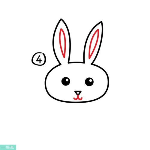 小学生初学简单漂亮小白兔简笔画