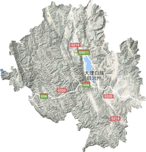 大理白族自治州高清卫星地图,大理白族自治州高清谷歌
