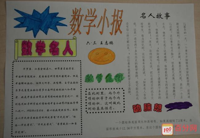 简单好看的数学知识小报内容
