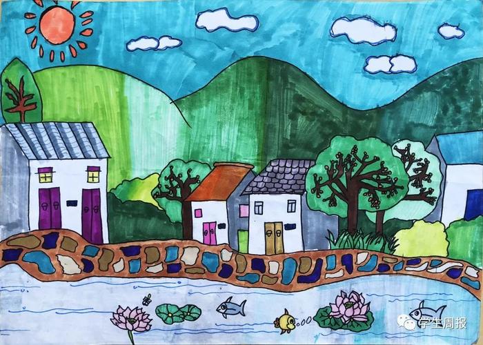 家乡画画简单又漂亮(我的家乡手抄报怎么画)