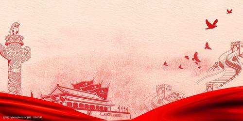 中国风天安门华表党建背景图