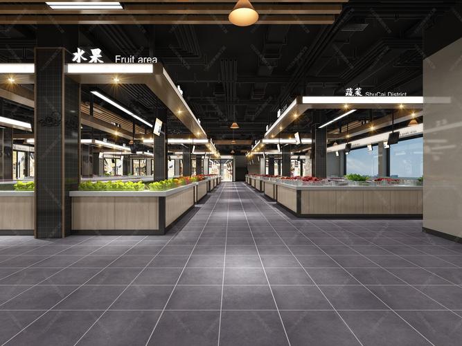 现代农贸市场 - 效果图交流区-建e室内设计网
