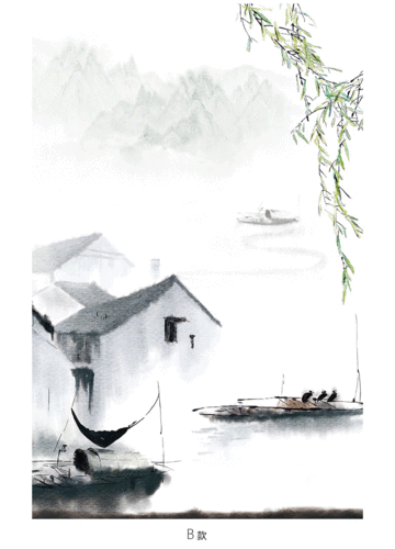 江南水乡壁纸中国风客厅墙布李子柒同款电视背景墙中式山水壁画