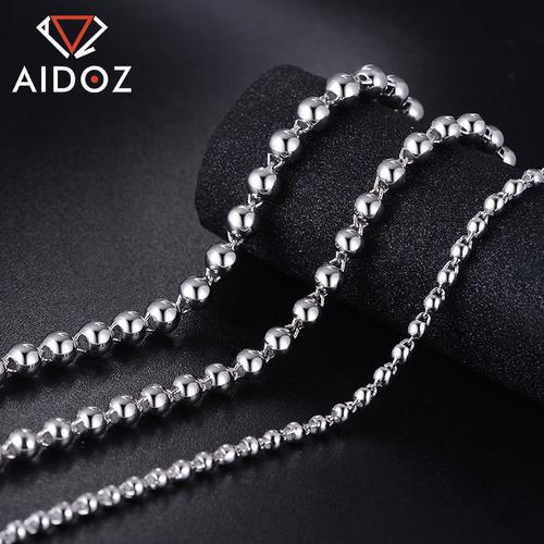 pt999铂金男士项链光面圆珠链pt950铂金大气佛珠白金项链男款定制