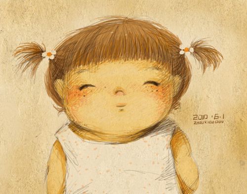 小妞妞 _ 玩偶.卡通.绘画 动漫 萌 个性 可爱 插画 []